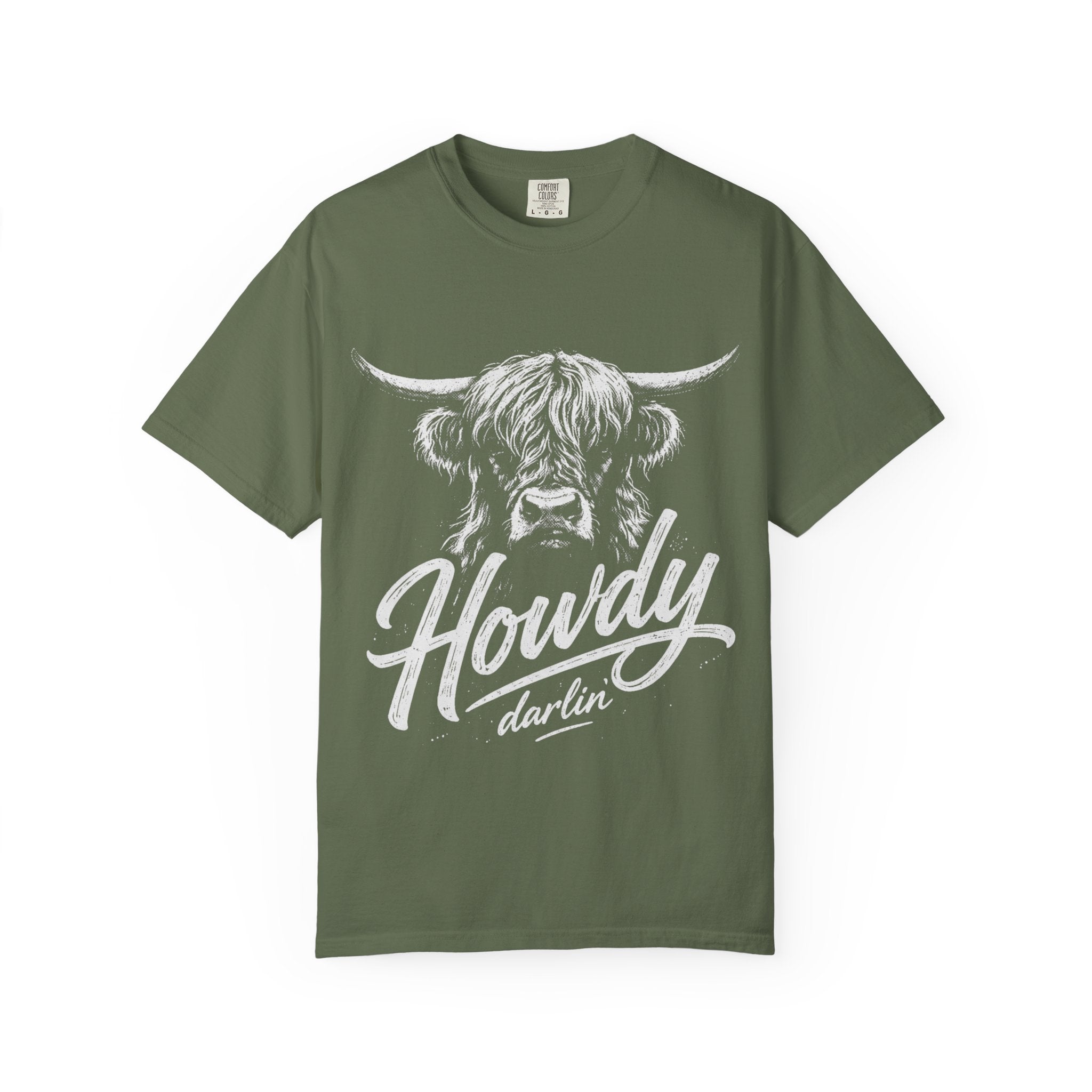 Howdy Darlin' Highland Cow T-Shirt — Western Ranch Graphic Tee