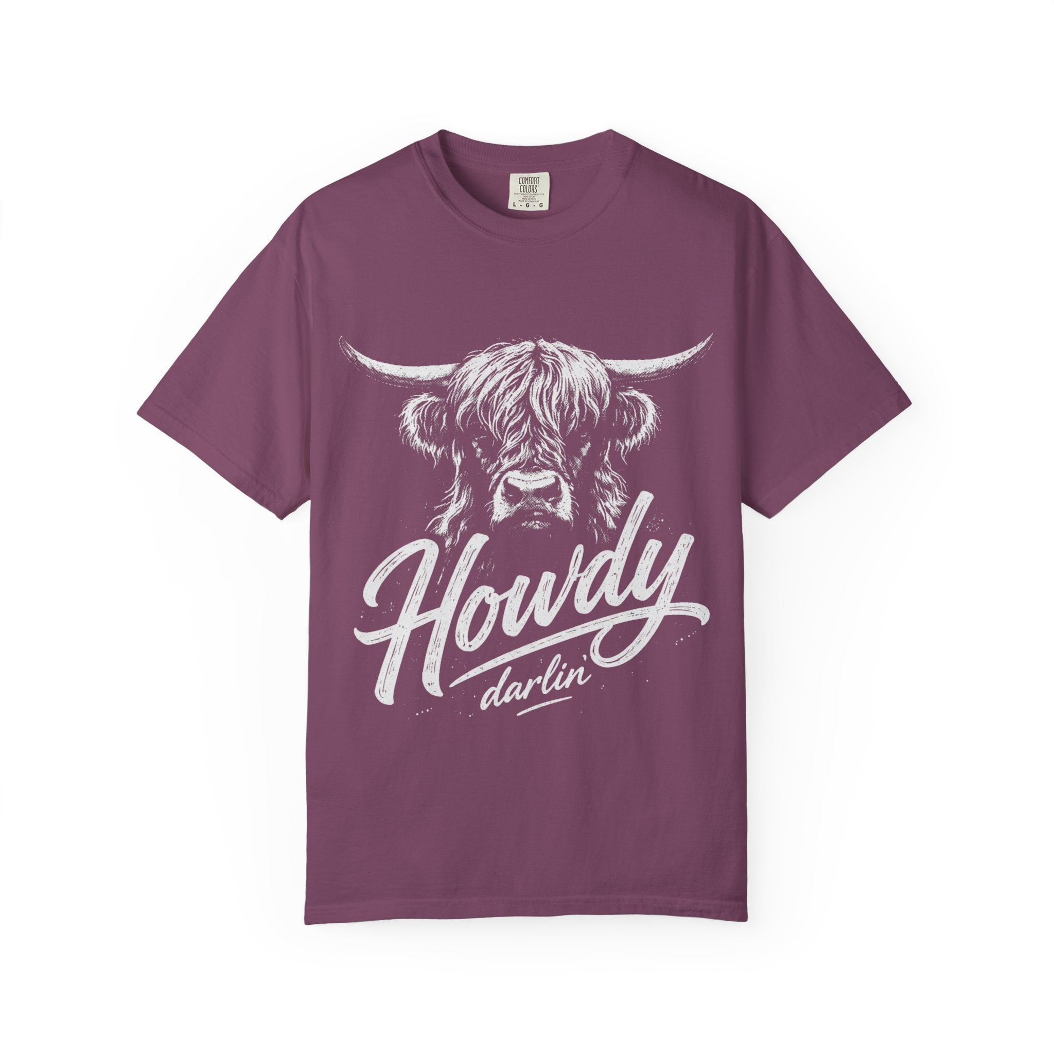 Howdy Darlin' Highland Cow T-Shirt — Western Ranch Graphic Tee
