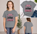 Youth Tee "For Complaints About Attitude Please Contact The Manufacturer" — Funny Pink Ribbon Attitude Graphic
