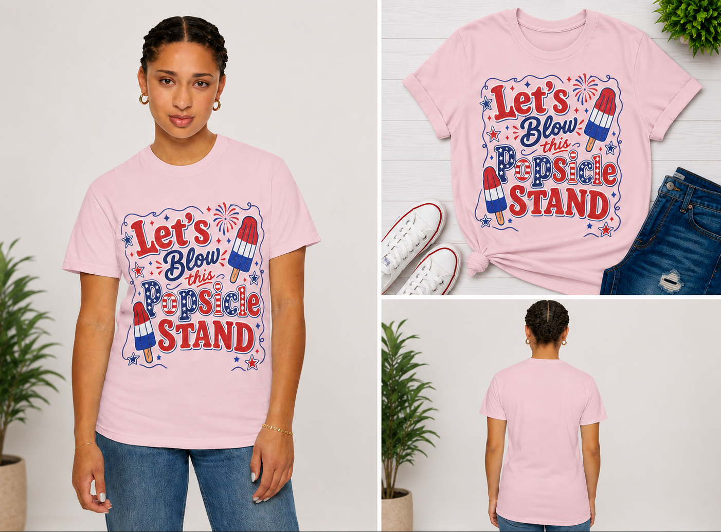 Patriotic Popsicle Stand T-Shirt — "Let's Blow This Popsicle Stand" 4th of July Tee