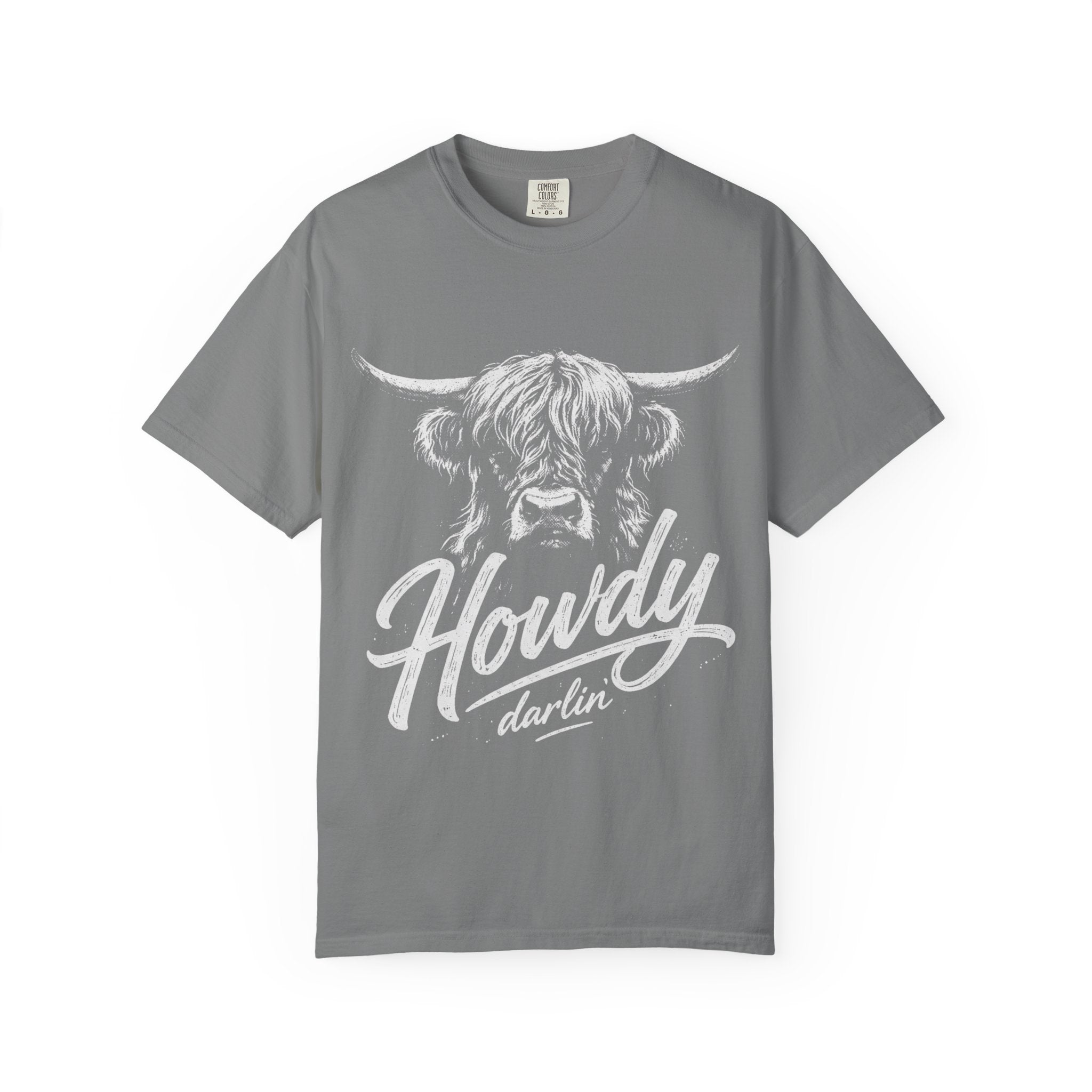 Howdy Darlin' Highland Cow T-Shirt — Western Ranch Graphic Tee