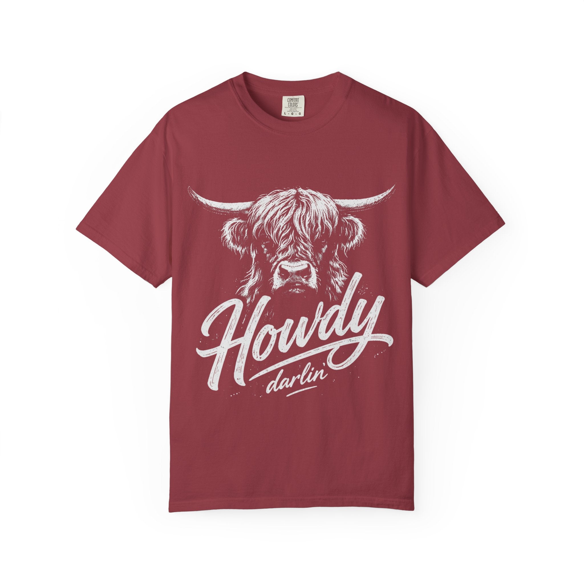Howdy Darlin' Highland Cow T-Shirt — Western Ranch Graphic Tee